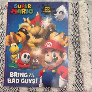 Super Mario "Bring On The Bad Guys!" Sticker Book - Blue/Red
